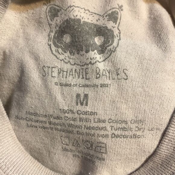 Animal Cat Bat Nature Wildlife Graphic T-Shirt M - Picture 3 of 5